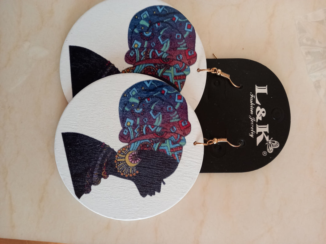 Elegant African Women printed earrings